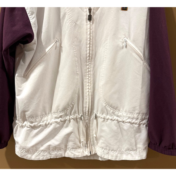 Vintage Nike Challenge Court Womens Full Zip 90s Jacket Maroon White L - Picture 10 of 11